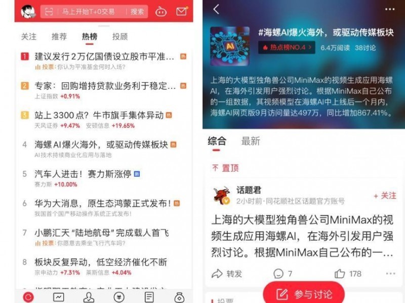 传媒板块迎亮眼表现，MiniMax海螺AI海外出圈成关键