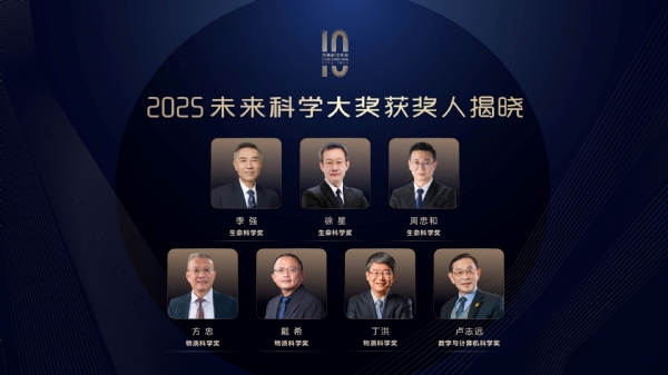 「2025未來科學(xué)大獎(jiǎng)」獲獎(jiǎng)名單公布，季強(qiáng)、徐星、周忠和、方忠、戴希、丁洪、盧志遠(yuǎn)獲獎(jiǎng)