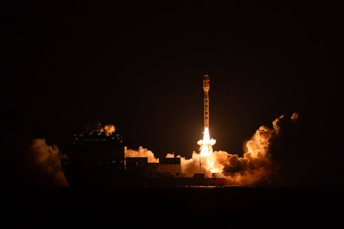 今天，浙江民营星链第四次冲上太空