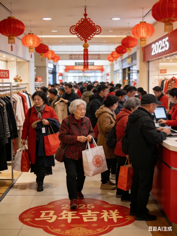 春节扫货的中老登，挤爆奥特莱斯