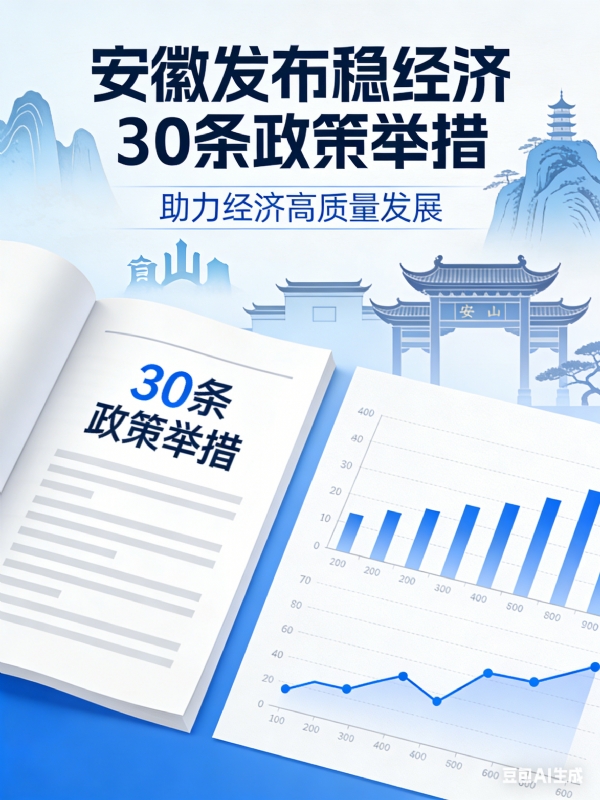 安徽发布稳经济30条政策举措