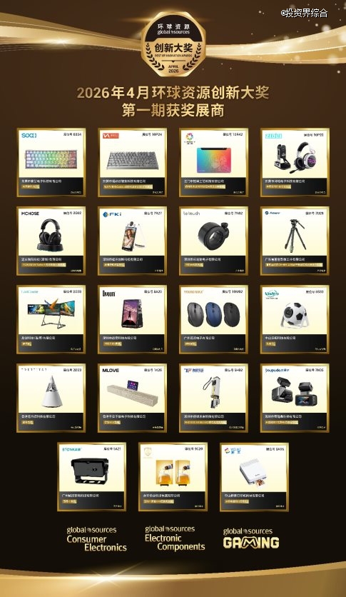 2026环球资源创新大奖揭晓！58款产品揭开贸易创新高度