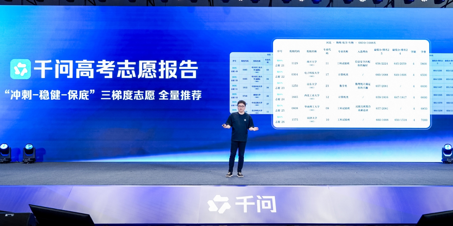 千问发布高考志愿填报Agent，为全国考生免费提供志愿填报咨询